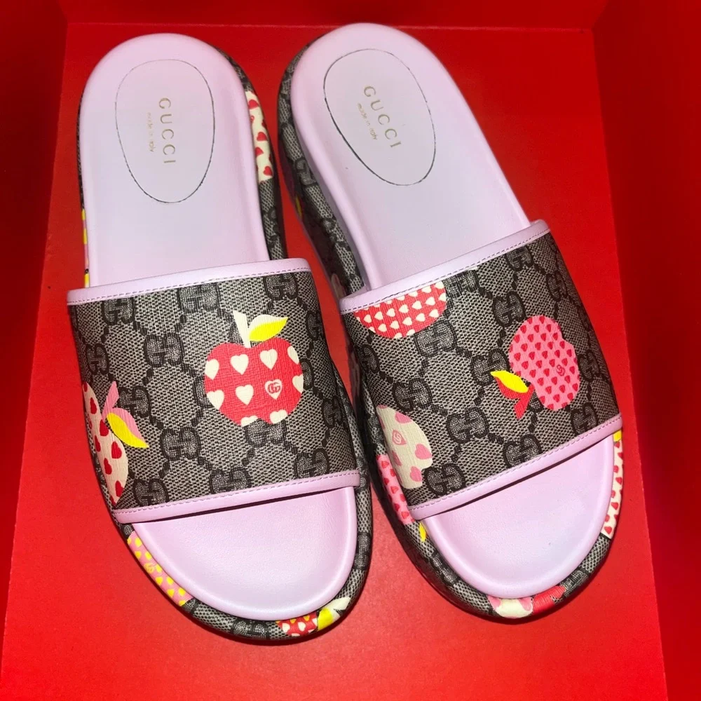 Women's Gucci Les Pommes sandal 37 1/2 - Picture 8 of 9